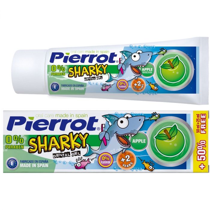 Зубний гель Pierrot Sharky з яблучним ароматом, від 2 років, 75 мл купити