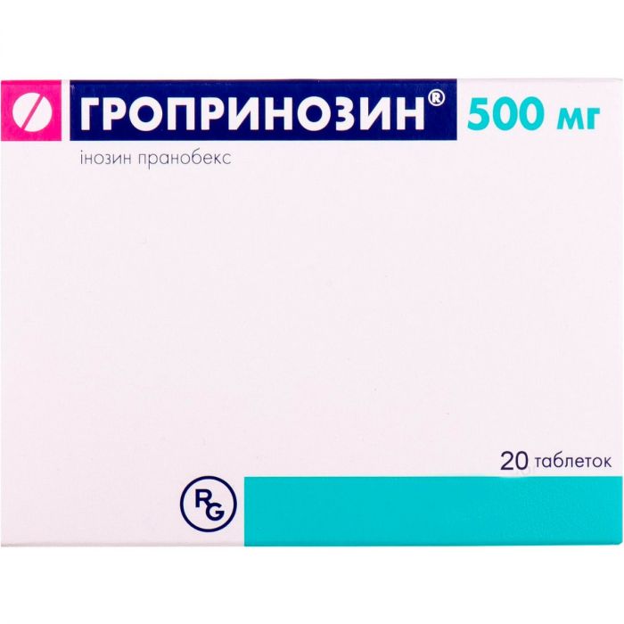 Гропринозин 500 мг таблетки №20 недорого