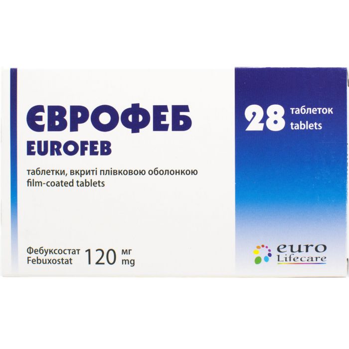 Єврофеб 120 мг таблетки №28 купити