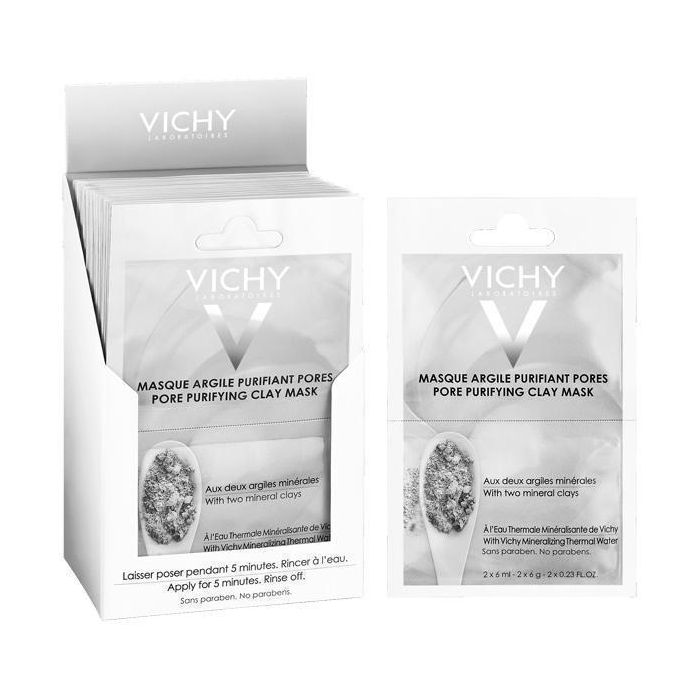 Маска Vichy мінеральна з глиною очищуюча 2x6 мл купити
