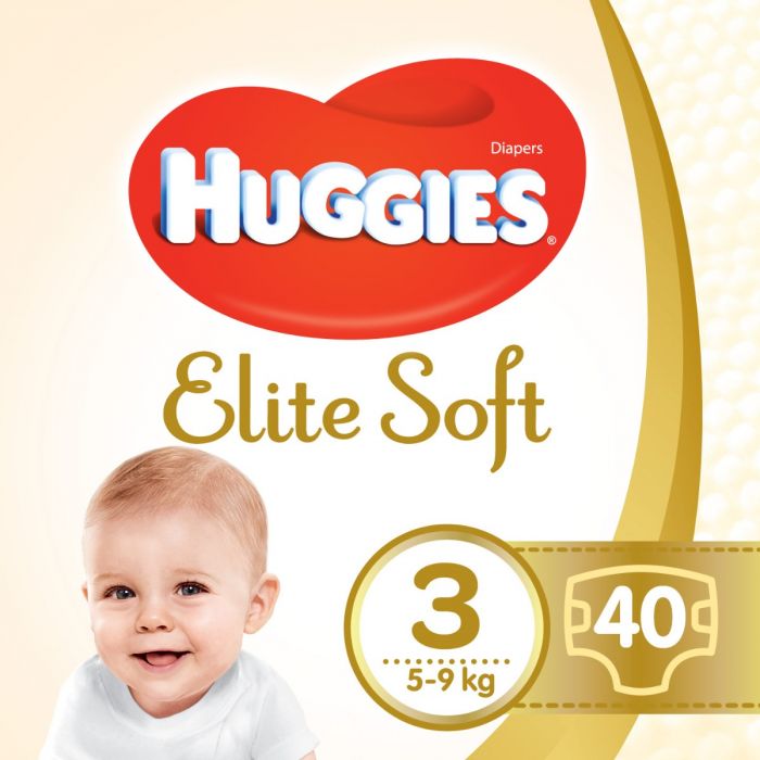 Подгузники Huggies Elite Soft р.3 5-9 кг №40 ADD