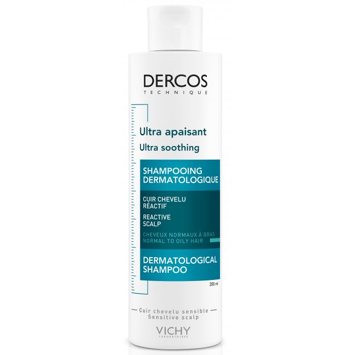 Шампунь Vichy Dercos заспокійливий для чутливої шкіри голови для нормального та жирного волосся 200 мл недорого