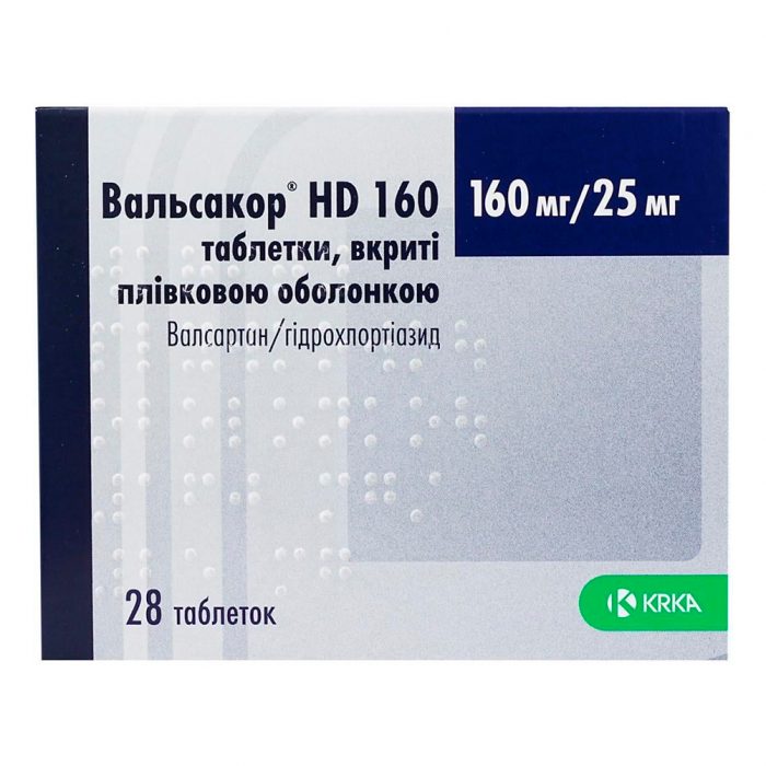 Вальсакор HD 160 160 мг/25 мг таблетки №84   недорого