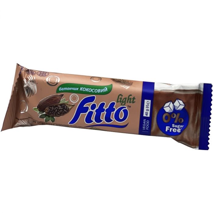 Батончик Fitto light кокосовий у шоколадній глазурі 40 г в інтернет-аптеці