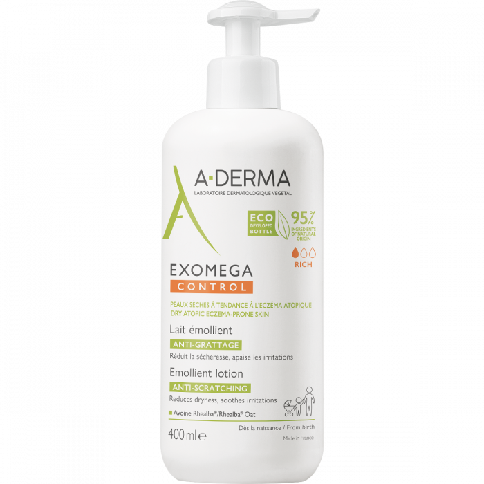 Молочко-емолент A-Derma (А-Дерма) Exomega Control 400 мл фото