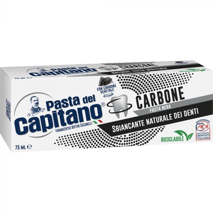 Зубна паста Pasta del Capitano Charcoal з активованим вугіллям 100% 75 мл ADD