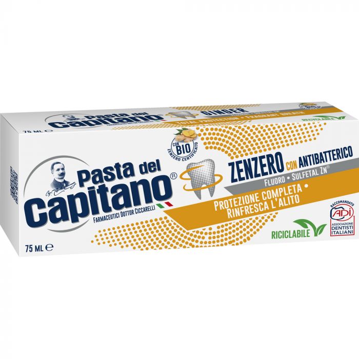 Зубна паста Pasta del Capitano Ginger антибактеріальна з імбиром 75 мл фото