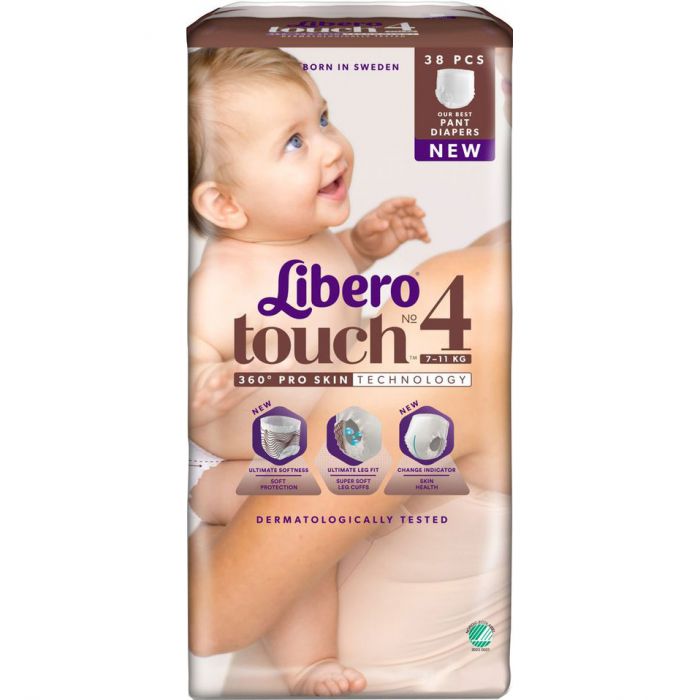 Підгузки-трусики Libero Touch р.4 (7-11 кг) 38 шт. недорого