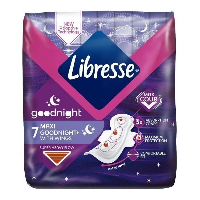 Прокладки гігієнічні Libresse Goodnight Maxi №7 купити