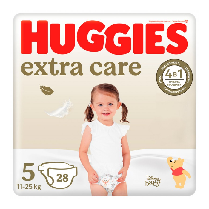 Підгузки Huggies (Хаггіс) Extra Care розмір 5 (11-25 кг) №28 купити