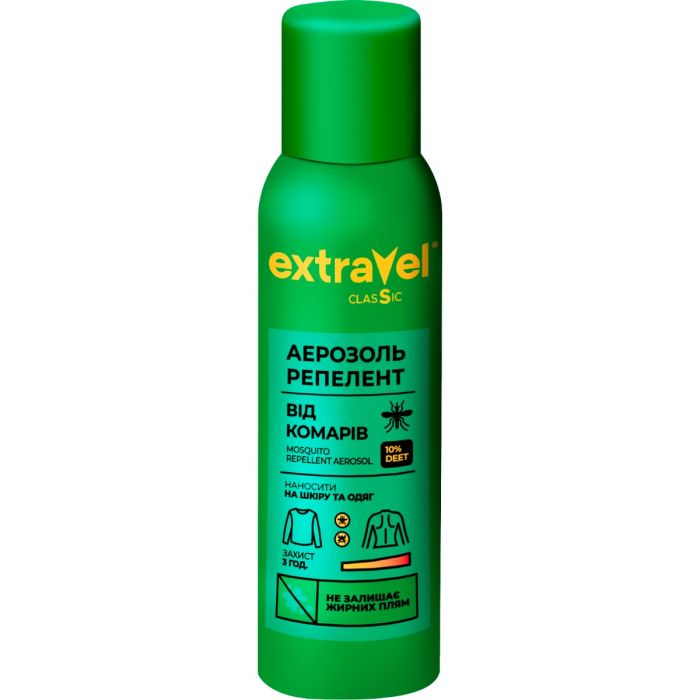 Аерозоль Extravel Classic репелент від комарів 100 мл в аптеці