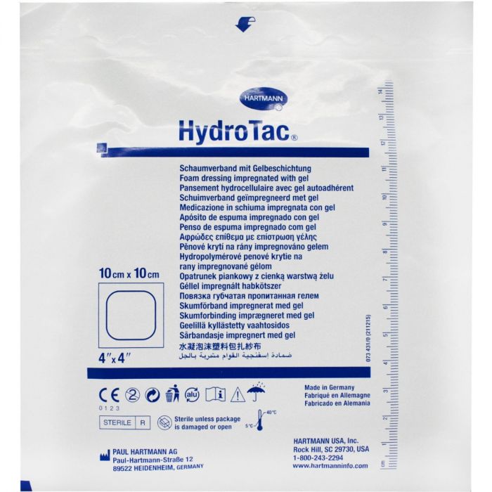 Повязка медицинская стерильная Hydrotac губчатая с гелевым покрытием р.10х10 см 1 шт. цена