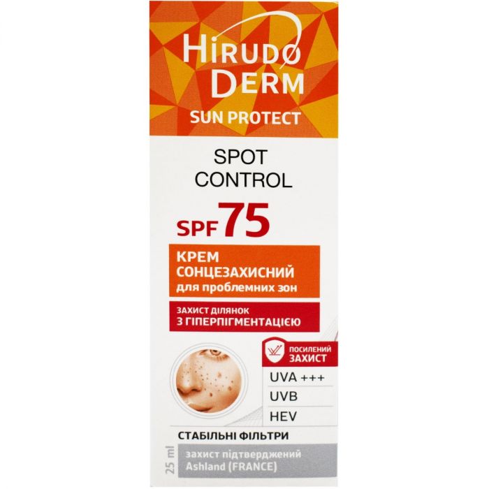 Крем Hirudo Derm (Гірудо Дерм) Sun Protect Spot Control сонцезахисний для проблемних зон SPF75, 25 мл фото