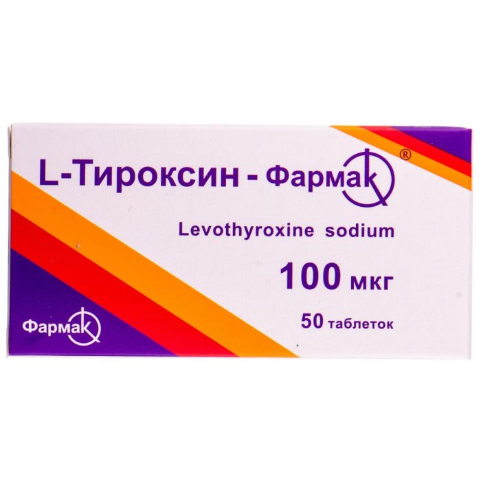 L-тироксин 100 мкг таблетки №50 в інтернет-аптеці