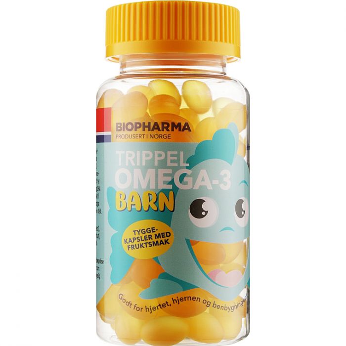 Омега-3 Biopharma Trippel Barn для детей с фруктовым вкусом капсулы №120 недорого