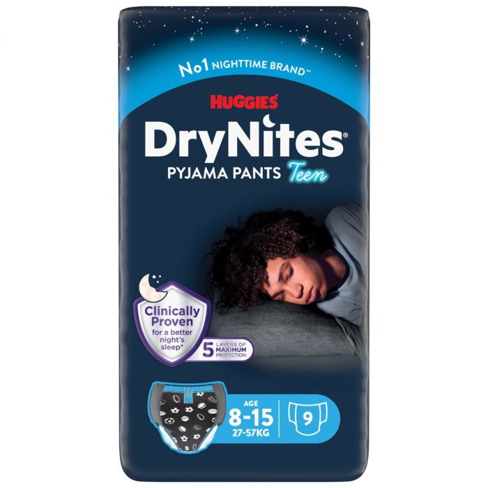 Труси-підгузки для хлопчиків Huggies DryNites нічні 8-15 років (27-57 кг) №9 недорого