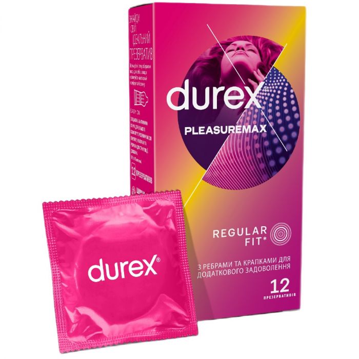 Презервативы Durex Pleasuremax с ребрами и точками №12 заказать