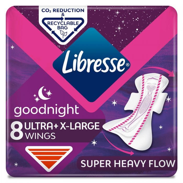 Прокладки гигиенические Libresse Goodnight Ultra+ X-Large №8 купить