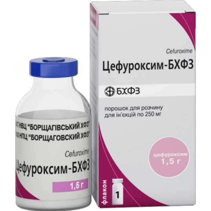 Цефуроксим-БХФЗ 1,5 г порошок для раствора для инъекций флакон №5 в интернет-аптеке