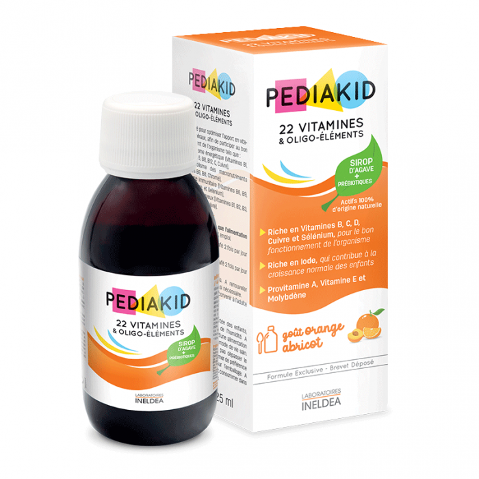 Педиакид Pediakid сироп для здорового физического развития: 22 витамина и олиго-элемента 125 мл цена