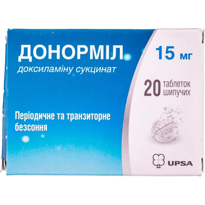Донормил 15 мг таблетки шипучие №20 в Украине