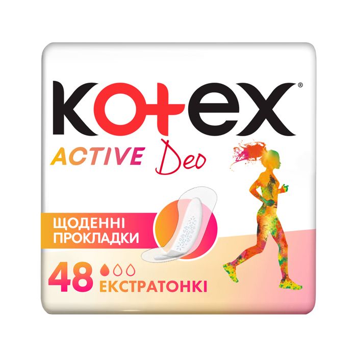 Прокладки Kotex Active Deo ежедневные, 48 шт. цена