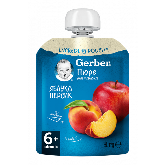Пюре Gerber яблоко, персик (с 6 месяцев) 90 г недорого