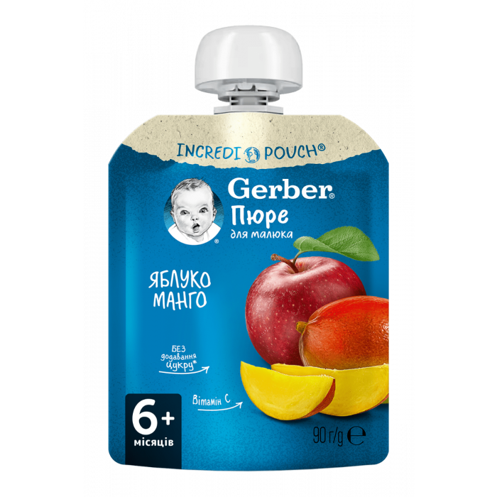 Пюре Gerber яблуко, манго (з 6 місяців) 90 г ADD