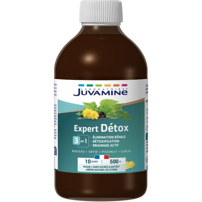 Juvamine (Жувамін) Expert Nature Детокс, береза + кропива + кульбаба + бузина сироп 500 мл недорого