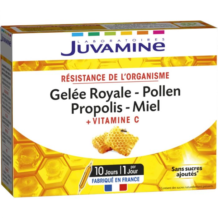 Juvamine (Жувамин) Маточное молочко + пыльца + прополис + мед. Иммунитет флакон №10 ADD