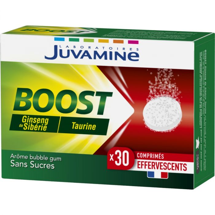 Juvamine (Жувамин) Boost Женьшень + таурин шипучие таблетки №30 заказать