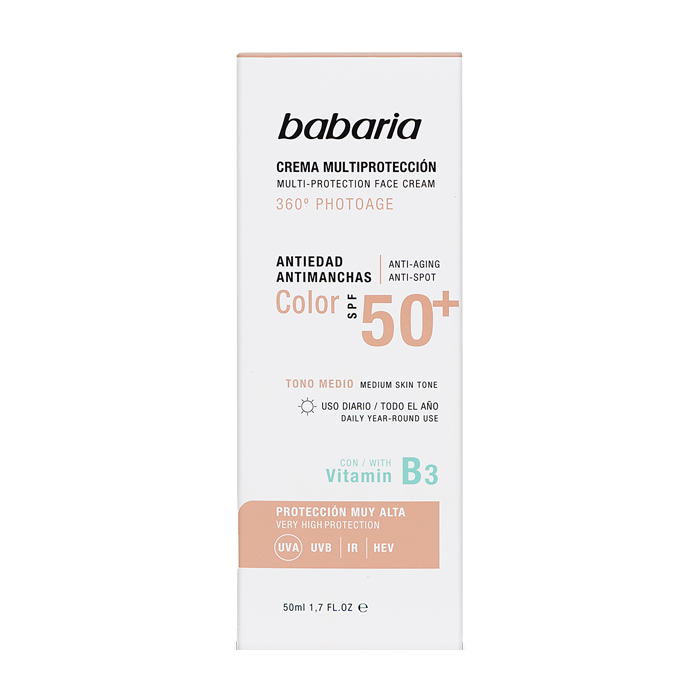 Крем Babaria (Бабарія) сонцезахисний для обличчя антивіковий тонуючий SPF50+ 50 мл ADD