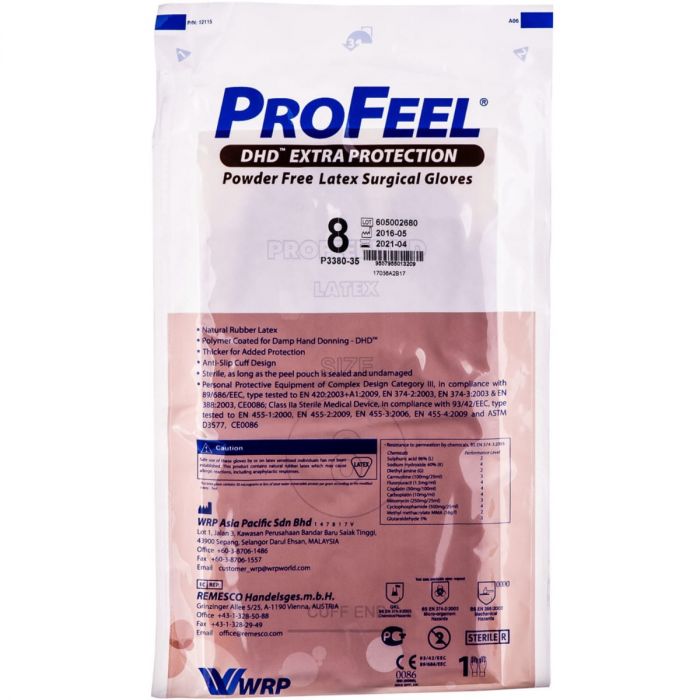 Рукавички хірургічні ProFeel Extra Protection латексні стерильні неприпудрені розмір 8 замовити