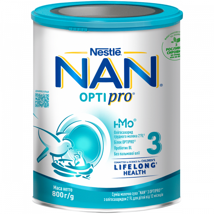 Смесь молочная Nestle NAN 3 Optipro, от 12 месяце, 800 г в аптеке