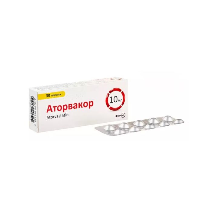 Аторвакор 10 мг таблетки №30 в Украине