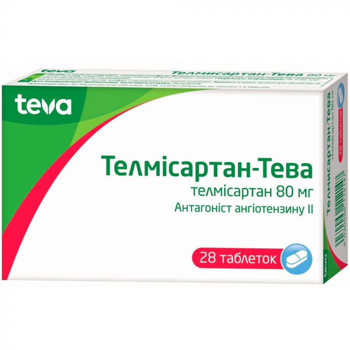Телмисартан-Тева 80 мг таблетки №28 в интернет-аптеке