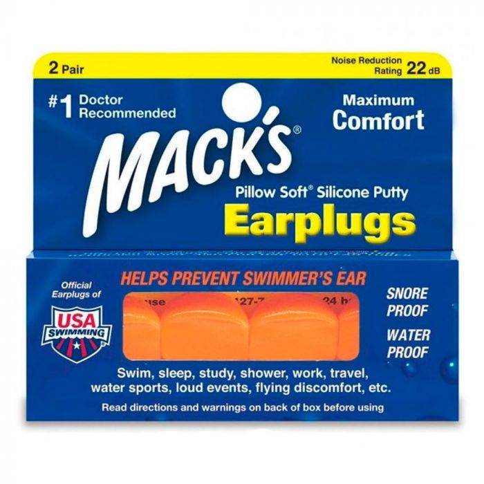 Беруші вкладиші для вух MackS Pillow Soft силіконові помаранчеві 2 пари замовити