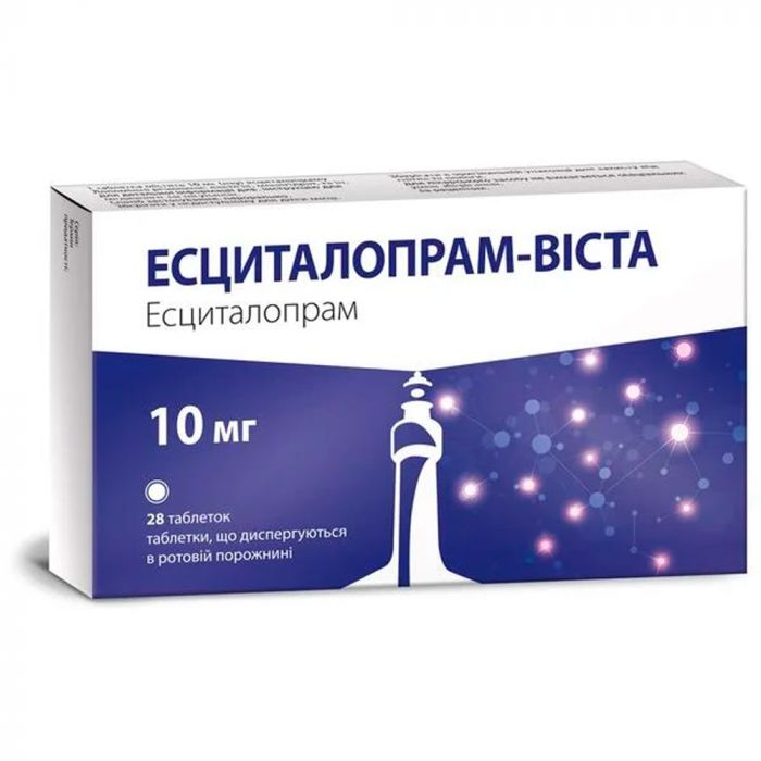 Есциталопрам-Віста 10 мг таблетки №28 в Україні
