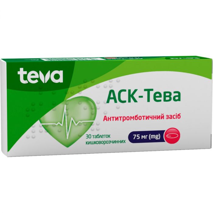 АСК-Тева 75 мг таблетки №30 в интернет-аптеке