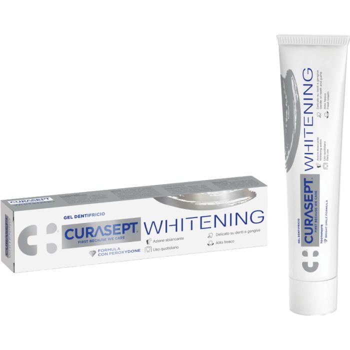 Зубна паста Curasept Whitening, відбілююча, з перекисом водню та ПВП, 75 мл в Україні