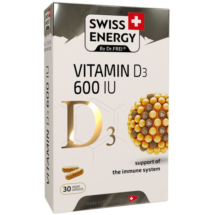 Swiss Energy (Свісс Енерджі) Vitamin D3 600 МО капсули №30 в інтернет-аптеці