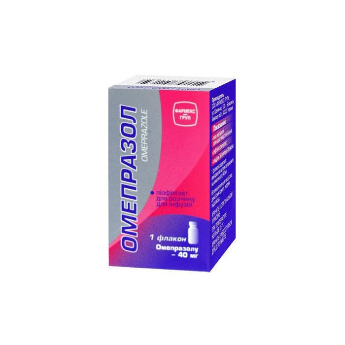 Омепразол 40 мг лиофилизат для раствора №1 недорого
