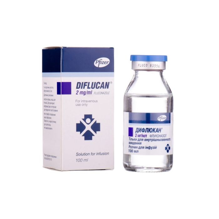 Дифлюкан 2 мг/мл розчин для інфузій 100 мл недорого