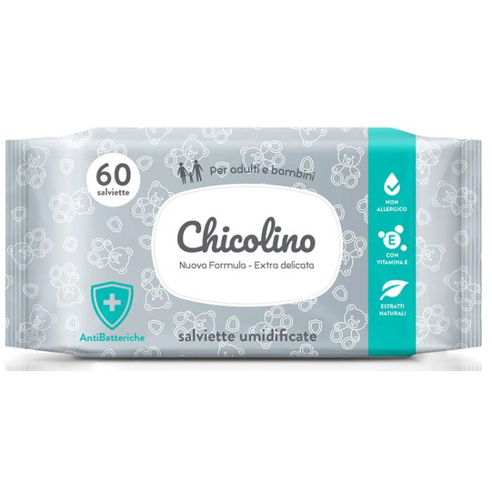 Салфетки влажные Chicolino для взрослых и детей антибактериальные 60 шт. недорого