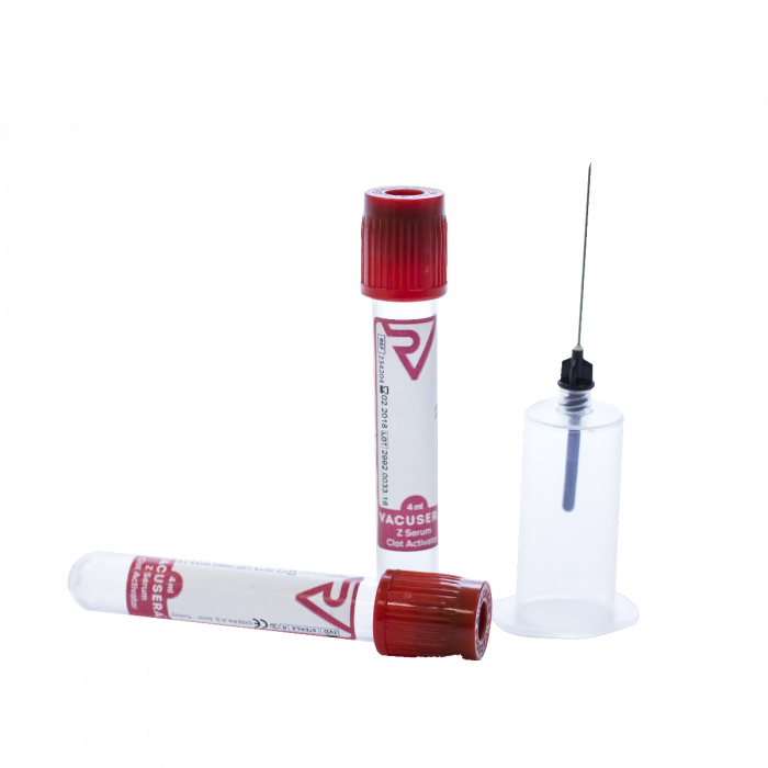 Пробірка вакуумна Vacusera (Вакусера) для збору крові з активатором згортання 16 х 100 мм з червоною кришкою IVD 9 мл №100 ADD