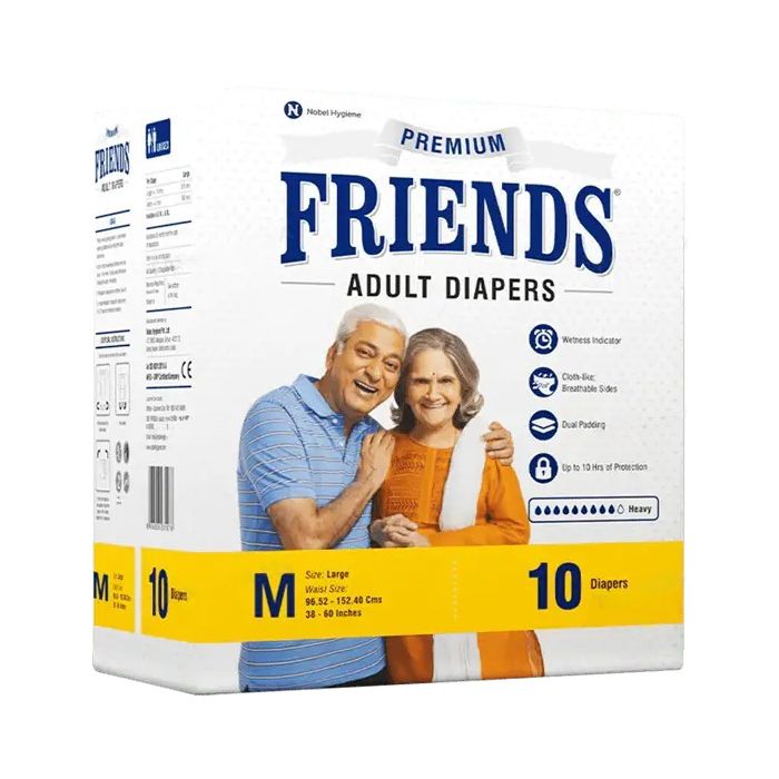 Подгузники для взрослых Friends Premium, р.М, 10 шт. цена