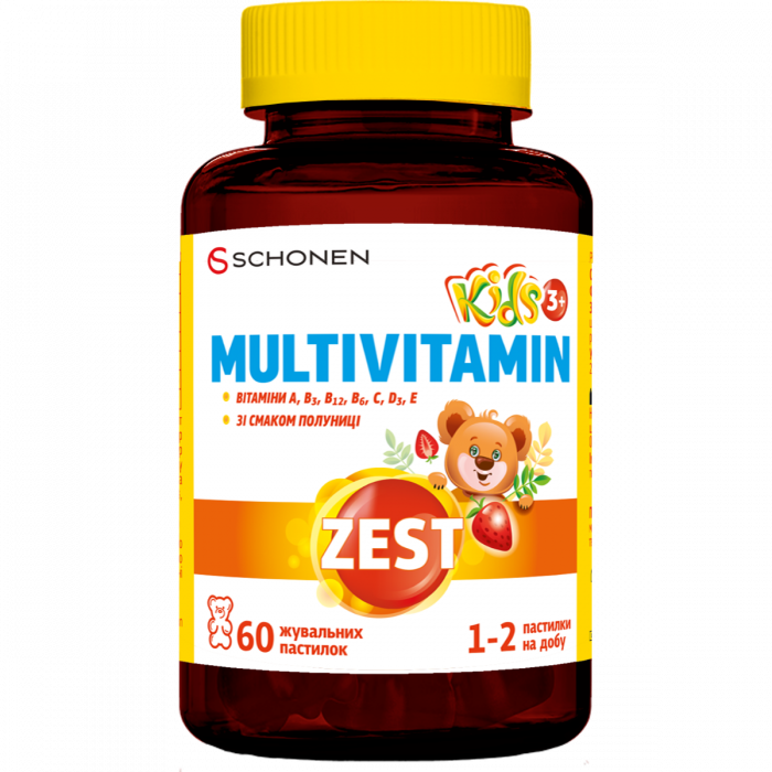 Zest (Зест) Kids Multivitamin (Кидс Мультивитамин) жевательные пастилки №60 ADD