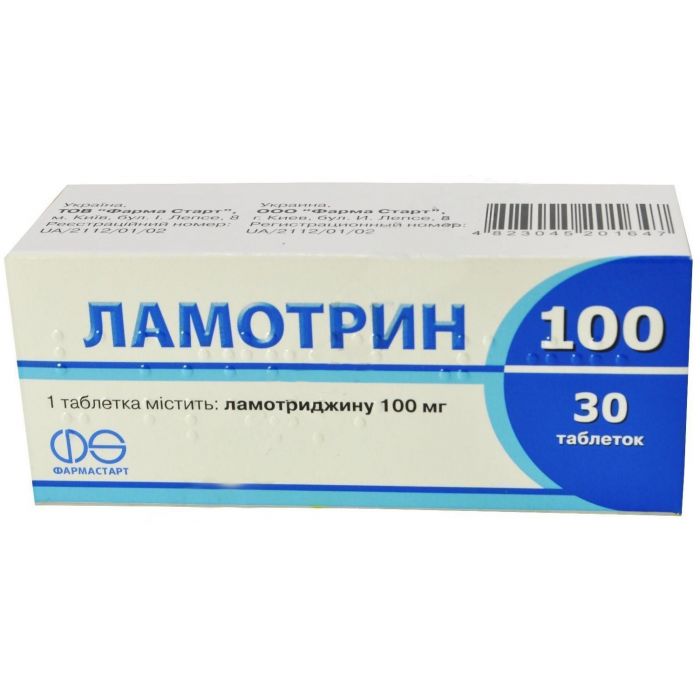 Ламотрин 100 мг таблетки №30 в Україні
