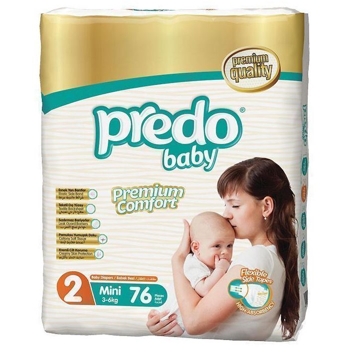 Подгузники Predo Baby Mini р.2 (3-6 кг) 76 шт в интернет-аптеке