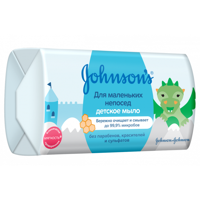 Антибактериальное детское мыло Johnsons Для маленьких непосед 100 г купить